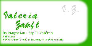 valeria zapfl business card
